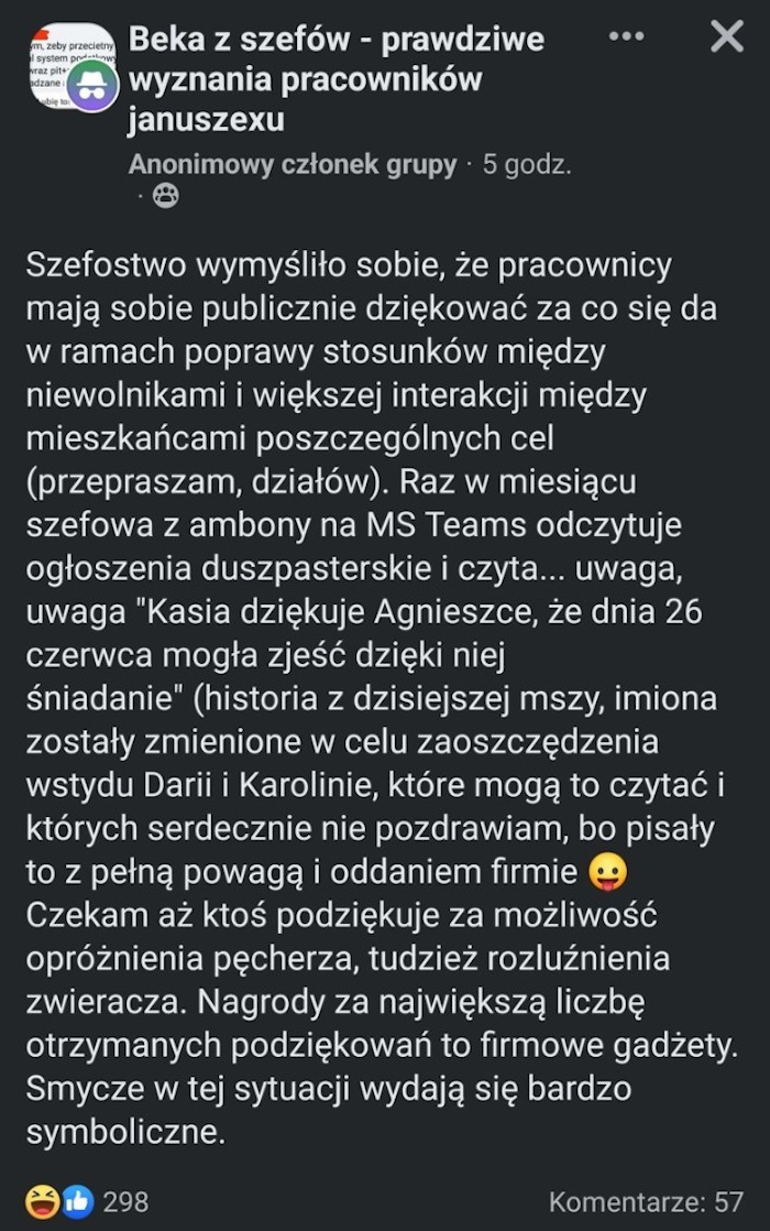 Co się dzieje w firmie gdy zaczynasz dziękować za śniadanie