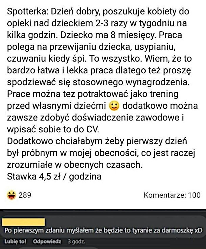 Poszukiwania pracownika na Spotted