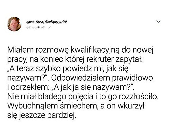 Ciężkie pytanie na rekrutacji
