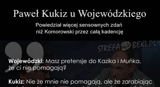 Paweł Kukiz u Wojewódzkiego