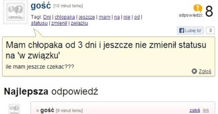 Problem ze statusem chłopaka w jego social mediach