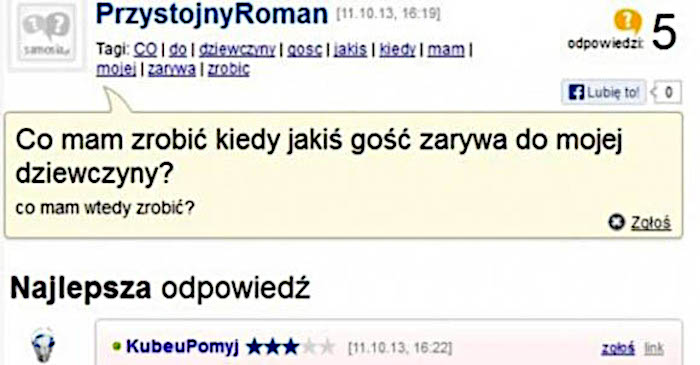 Co robić gdy jakiś gość zarywa do Twojej dziewczyny - Internet pomaga