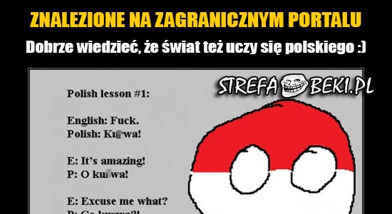 Świat też uczy się polskiego :)