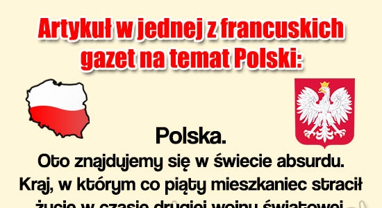 Artykuł w jednej z francuskich gazet na temat Polski