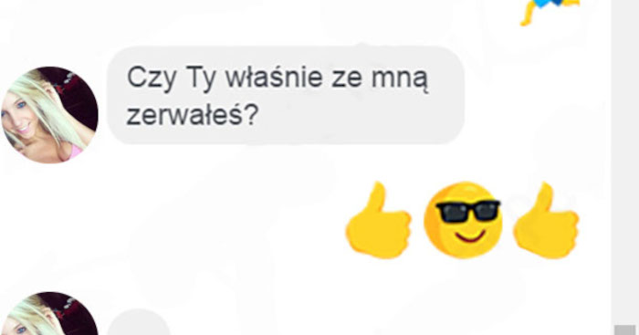 Chłopak zrywa z dziewczyną na miarę w XXI wieku