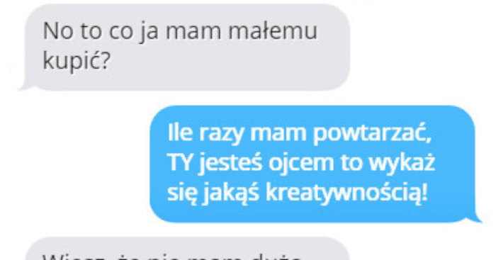 Gdy Ojciec ma zorganizować prezent dla Syna