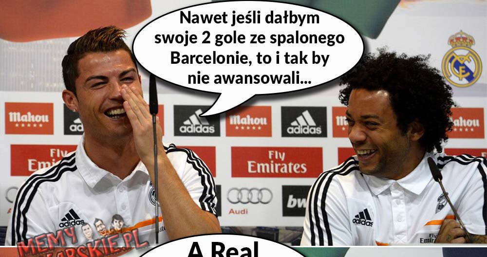 Ronaldo i Marcelo naśmiewają się z Barcy :D
