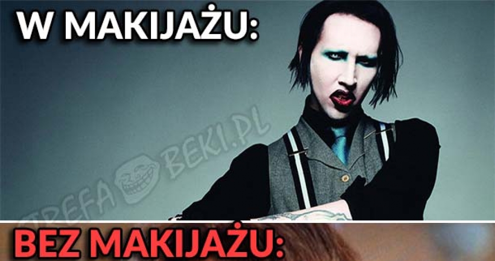 Marilyn Manson bez makijażu 