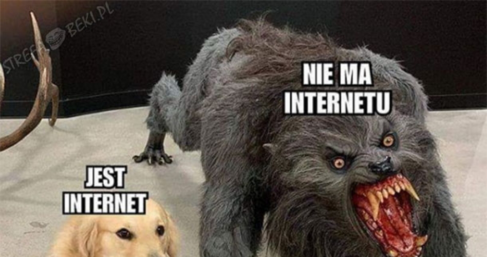 Jest internet vs Nie ma internetu
