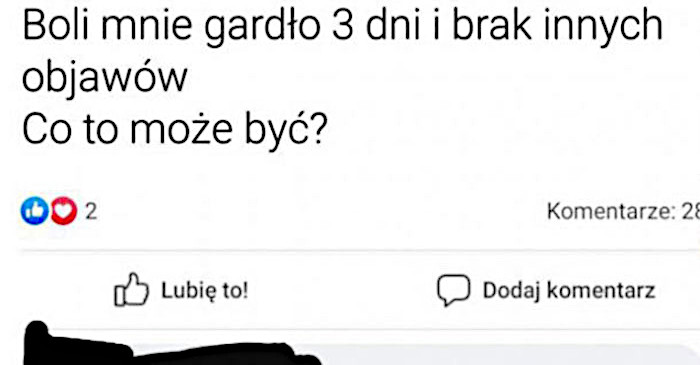 Uważaj na ból gardła