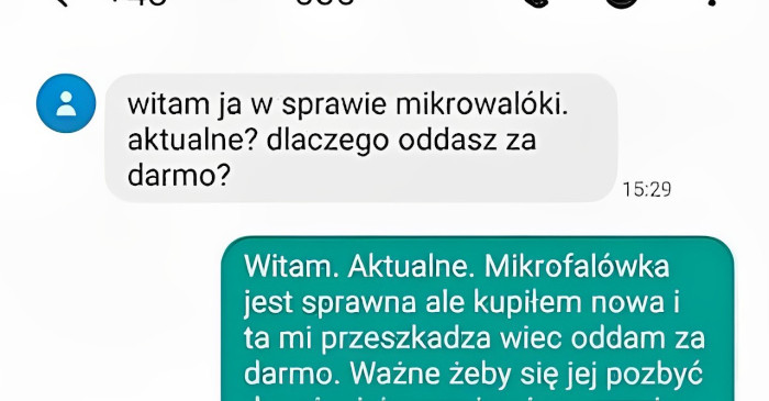 Czasami nie warto wystawiać rzeczy za darmo