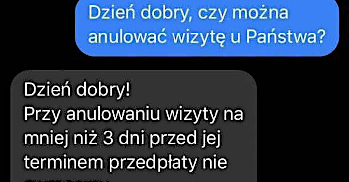 Patent jak anulować wizytę której anulować nie można