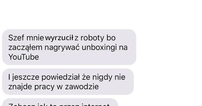 Incydent w pracy z unboxingiem