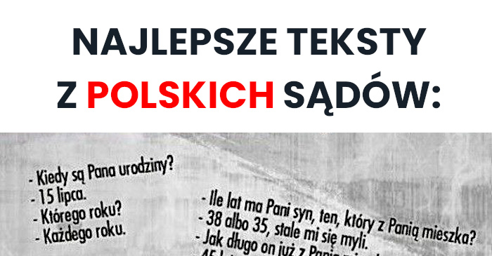 Klasyczne teksty z Polskich sądów