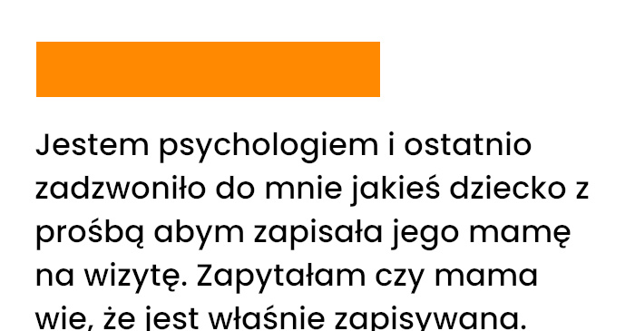 Dziecko zapisało mamę do psychologa i miało rację