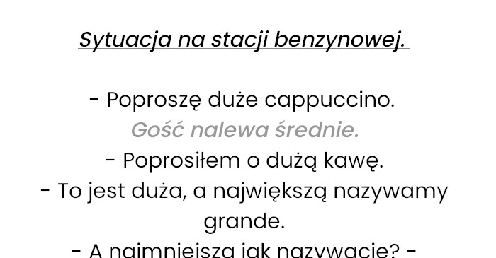 Śmieszny marketing od kawy na stacji benzynowej