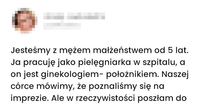 Ukrywaliśmy przed córką jak się poznaliśmy z mężem