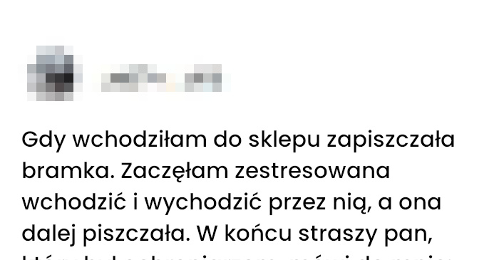 Trik z bramką antykradzieżową w sklepie