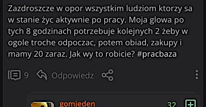 Z życia po pracy - Najlepszy komentarz