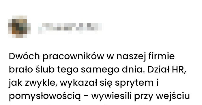 Bezbłędnie życzenia ślubne od działu HR