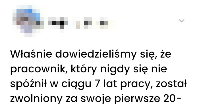 Solidarność zespołu w obronie punktualnego pracownika