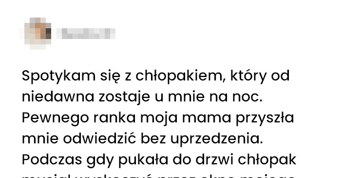 Jak uciekając chłopak wpadł prosto na ojca