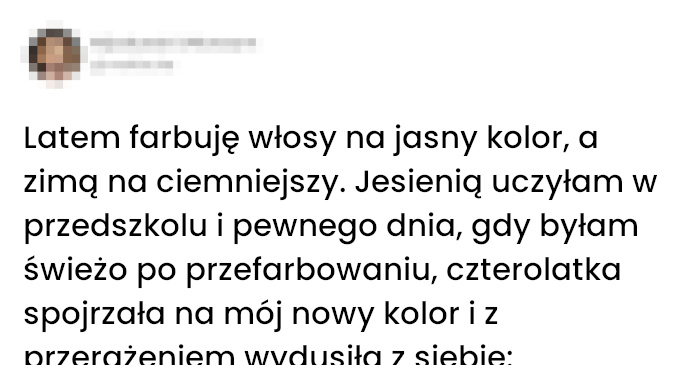 Pogląd przedszkolaków na farbowanie włosów