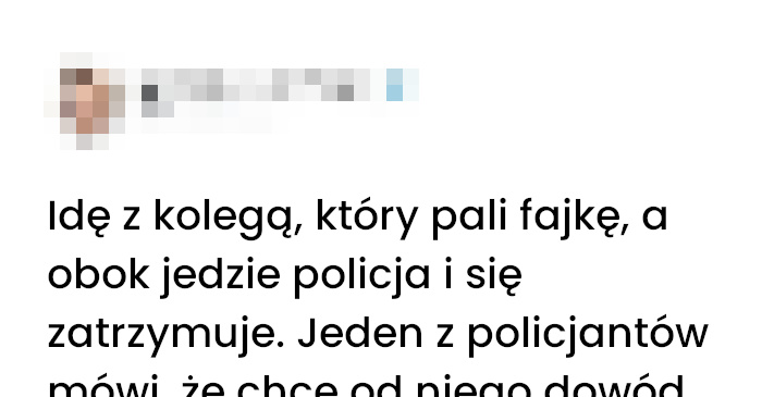 Spotkanie z tym samym policjantem i nieudana próba