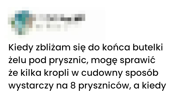 Żel pod prysznic i ekonomia codziennego życia