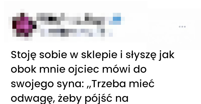 Oblicze odwagi w sklepie spożywczym