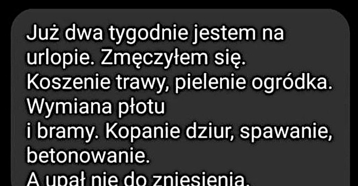 Wreszcie dzień na odpoczynek