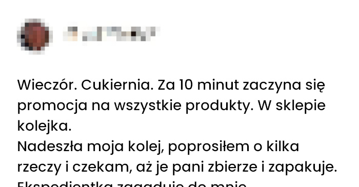 Kiedy cała kolejka zgadza się poczekać