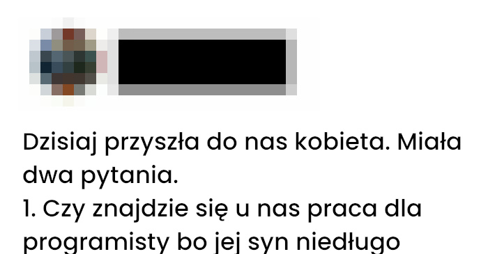 Kiedy programista potrzebuje programu i pracy