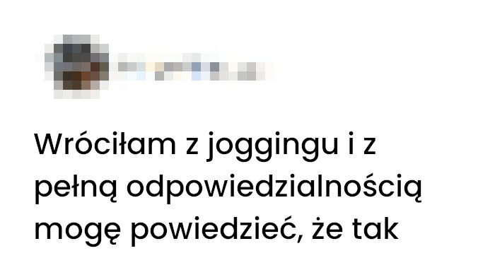 Radość ciała po ostatnim kroku