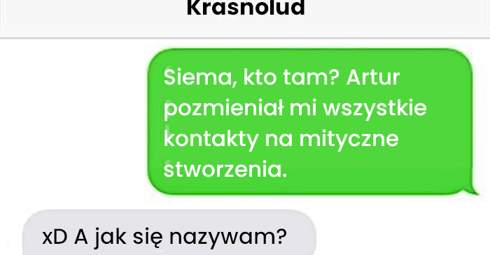 Żarcik ze zmianą imion na ksywki w książce kontaktowej